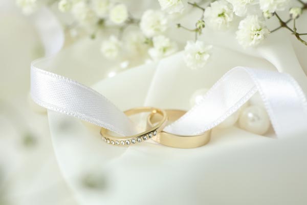 Alliances de mariage en or