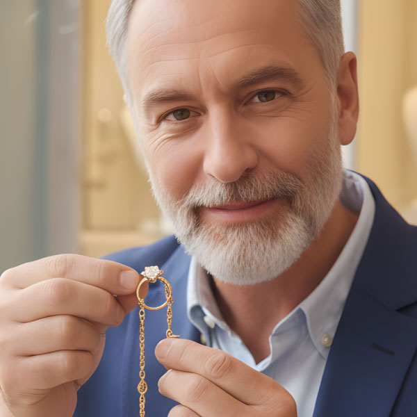 rachat d'or Hazebrouck, bijoutier avec un bijoux