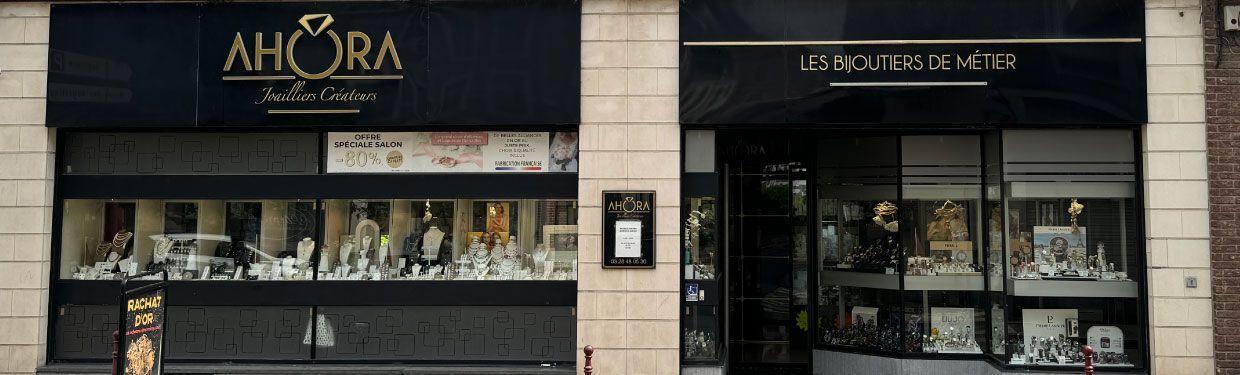 Fa&ccedil;ade de la bijouterie Ahora &agrave; hazebrouck